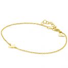 ZINZI 14K Gold Bracelet Heart Pendant 6mm ZGA312