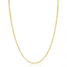 ZINZI Gold 14 karat solid gold chain necklace with shiny fantasy plates, 1.7mm wide, 41-43cm long ZGC497
