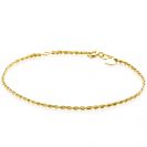 ZINZI 14K Gold Cord Bracelet 1,6mm width 17-19cm ZGA398