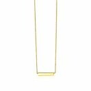 ZINZI 14K Gold Necklace Bar 42cm ZGC176