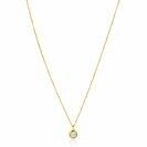 ZINZI GOLD collier met hanger zirc.gladde zetting