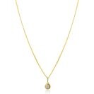 ZINZI GOLD hanger zirc. rond in bewerkt rond kastje