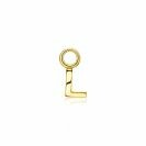 ZINZI Gold Plated Letter Earrings Pendant L price per piece ZICH2145L (excl. hoop earrings)