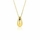 ZINZI gold-plated silver necklace, 42-45cm, with large teardrop-shaped pendant, 19mm, ZIC-BF103G