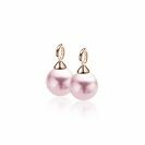 10mm ZINZI Rose Gold Plated Sterling Silver Earrings Pendants Pearl Pink ZICH266RR (excl. hoop earrings)