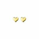 6mm ZINZI Gold Plated Sterling Silver Stud Earrings Heart ZIO1378G