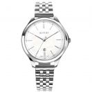 ZINZI Classy Watch 34mm White Mother-of-Pearl Dial Stainless Steel Case and Bicolor Strap with Date ZIW1017