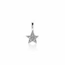 13mm ZINZI Sterling Silver Star Pendant White ZIH2138 (excl. necklace)