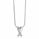 ZINZI Sterling Silver Pendant Crossover White ZIH1625