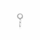 ZINZI Sterling Silver Letter Earrings Pendant I price per piece ZICH2144I (excl. hoop earrings)