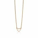 ZINZI Rose Gold Plated Sterling Silver Necklace Open Heart ZIC1420R