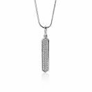 27mm ZINZI Sterling Silver Pendant Hexagon White ZIH1788