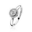 ZINZI Sterling Silver Stackable Ring Round White ZIR1392