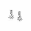 ZINZI Sterling Silver Stud Earrings Triangle White ZIO1663