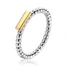 ZINZI Gold Plated Sterling Silver Stackable Ring Bar ZIR1970