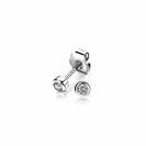 ZINZI Sterling Silver Stud Earrings Round 4mm White ZIO1177