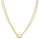 ZINZI Gold Plated Sterling Silver Necklace Oval Clasp 45cm ZIC2060