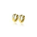 12mm ZINZI Sterling Silver gold plated Hoop Earrings 12x3mm ZIO189G
