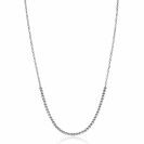 ZINZI silver jasseron necklace with bead links (2.5mm wide) in the middle 40-45cm ZIC2640
