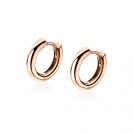 12mm ZINZI Rose Gold Plated Sterling Silver Hoop Earrings width 2mm ZIO194R