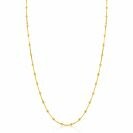 ZINZI Gold Plated Sterling Silver Snake Chain Necklace with Square Cut Chains and 40 Refined Shiny Beads (2,5mm width) 43-45cm ZIC2471G