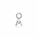 ZINZI Sterling Silver Letter Earrings Pendant A price per piece ZICH2144A (excl. hoop earrings)