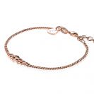 ZINZI Rose Gold Plated Sterling Silver Curb Chain Bracelet 17-20cm ZIA1259R