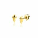 7mm ZINZI Gold Plated Sterling Silver Stud Earrings Diamond-shape ZIO2503G