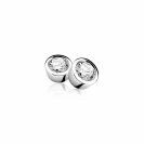 ZINZI Sterling Silver Stud Earrings Round White ZIO322