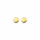 6mm ZINZI Gold Plated Sterling Silver Stud Earrings Shiny Round ZIO1376G
