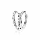 24mm ZINZI Sterling Silver Hoop Earrings White Zirconias width 3mm ZIO192Z
