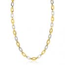 ZINZI zlv. collier bicolor met ovale schakels 42/45cm