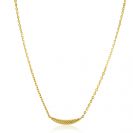 ZINZI gold plated silver link chain with large feather. The feather symbolises spreading your wings and freedom. 40-45cm ZIC2644G