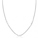 ZINZI zlv. collier popcorn en schakels 45-48cm
