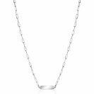 ZINZI Sterling Silver Chain Necklace with Beads and 3 Shiny Heart Charms 17-20cm ZIC2531