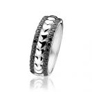ZINZI Sterling Silver Ring Heart Black ZIR829Z