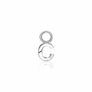 ZINZI Sterling Silver Letter Earrings Pendant C price per piece ZICH2144C (excl. hoop earrings)