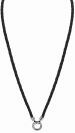ZINZI Black Leather Necklace with Sterling Silver Clasp 90cm ZIC730Z90S