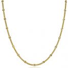 ZINZI Gold Plated Sterling Silver Curb Chain Necklace 45cm ZIC2157G