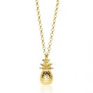 ZINZI Sterling Silver Necklace Yellow Gold Plated Pineapple ZIC1699G