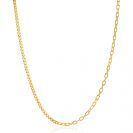 ZINZI Gold Plated Sterling Silver Multi-Chain Necklace with Curb and Paperclip Chains 2.7mm width 43-45cm ZIC2468G