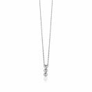 ZINZI Sterling Silver Necklace Pendant Round with White Zirconias 45cm ZIC1443