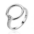 ZINZI Sterling Silver Ring 13mm Round White Zirconias ZIRBF22