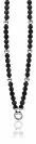 ZINZI Necklace with Black Beads 45cm ZIC402Z-S