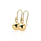 ZINZI Gold Plated Sterling Silver Drop Earrings Bead ZIO621GG