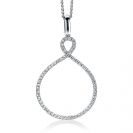 ZINZI Sterling Silver Infinity Pendant White ZIH1893