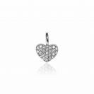 13mm ZINZI Sterling Silver Heart Pendant White Zirconias ZIH2139 (excl. necklace)