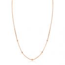 ZINZI zlv. collier rosé verg.gourmet / bolletjes 42+3cm