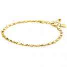 ZINZI zlv. armband gg.verg. scroll schakels 3mm