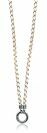 ZINZI White Leather Necklace with Sterling Silver Clasp 45cm ZIC730W45S